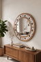 Hanah Home Espejo Decorativo de Madera Wenge